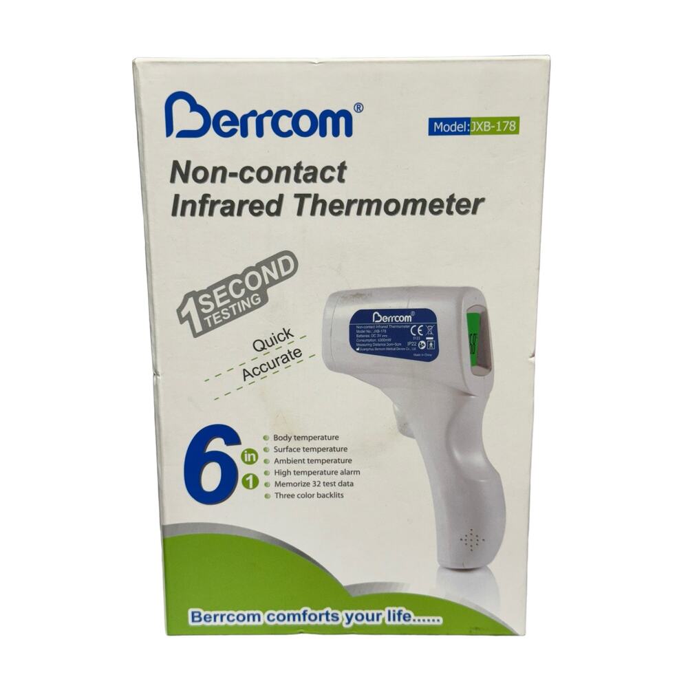 Berrcom Non-Contact Infrared Thermometer-1 second testing - 6 in 1 Model JX8-178